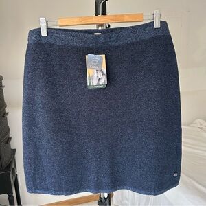 Royal Robbins All Season Merino Wool Knit Skirt Blue NWT Women’s Large